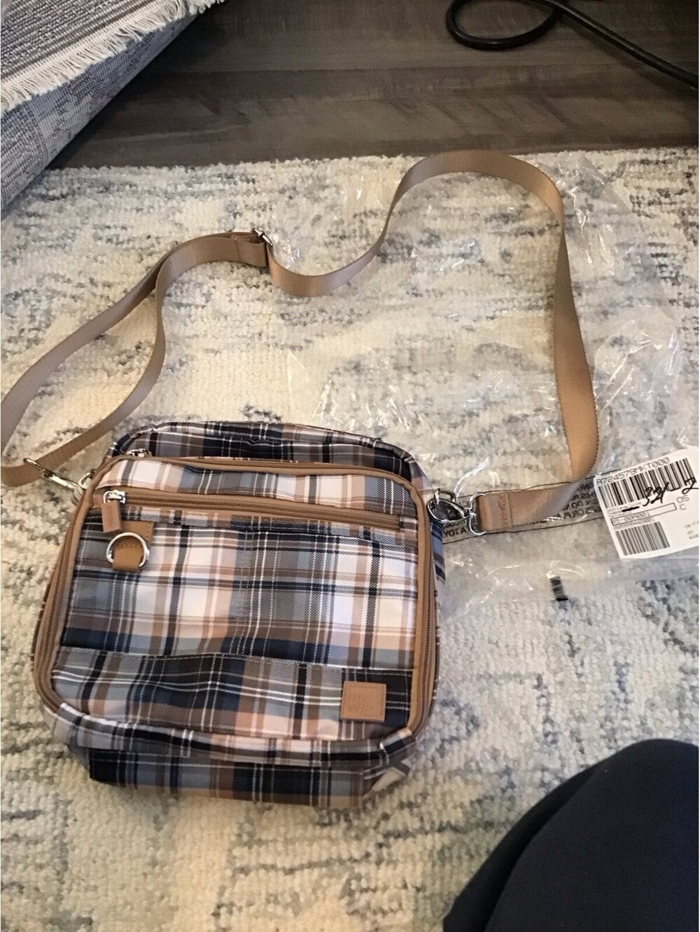 Ihkwip everyday explorer crossbody, positively plaid, new